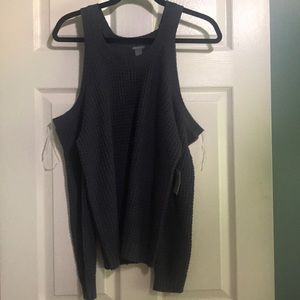 Cold shoulder sweater